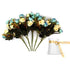 Eternal Blue and Yellow Rose Bouquets with Ceramic Vase